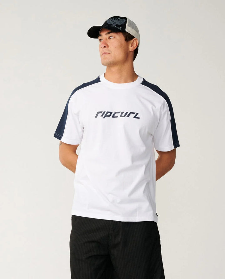 Rip Curl Men's Archive Up Top Panel Loose Tee - White - Sun Diego Boardshop