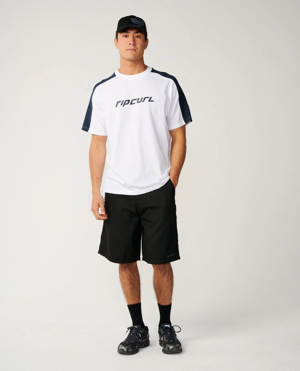 Rip Curl Men's Archive Up Top Panel Loose Tee - White - Sun Diego Boardshop