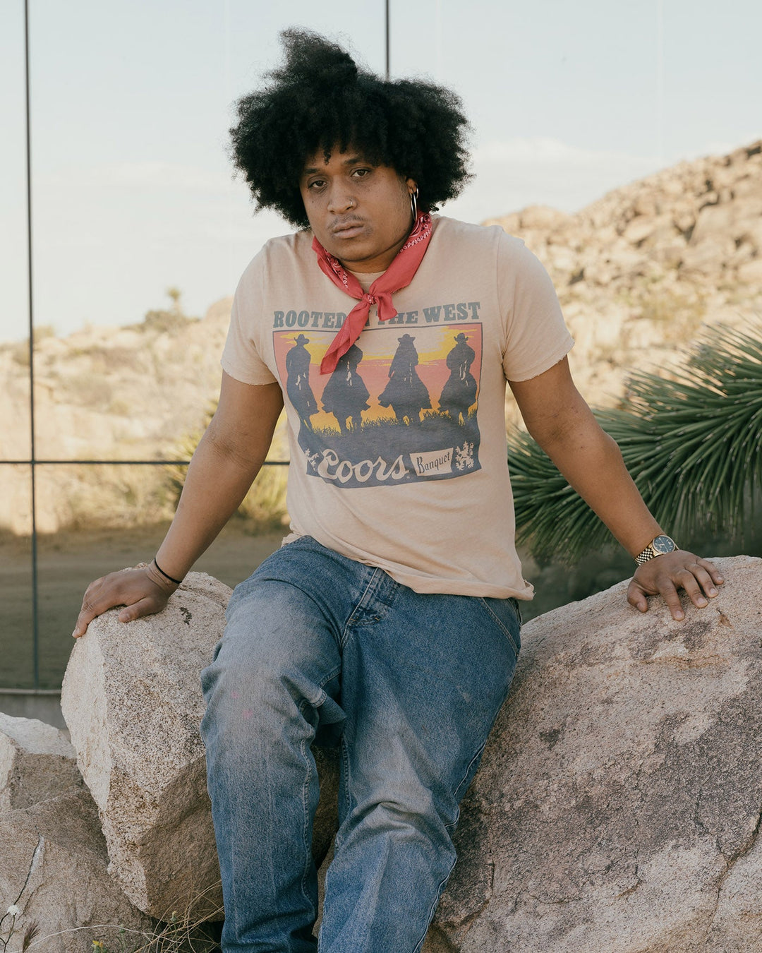 Junk Food Coors Rooted in the West Vintage Tee - CAMEL - Sun Diego Boardshop