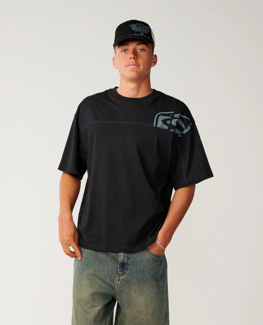Rip Curl Men's Archive Thrashed Panel Tee - Black - Sun Diego Boardshop