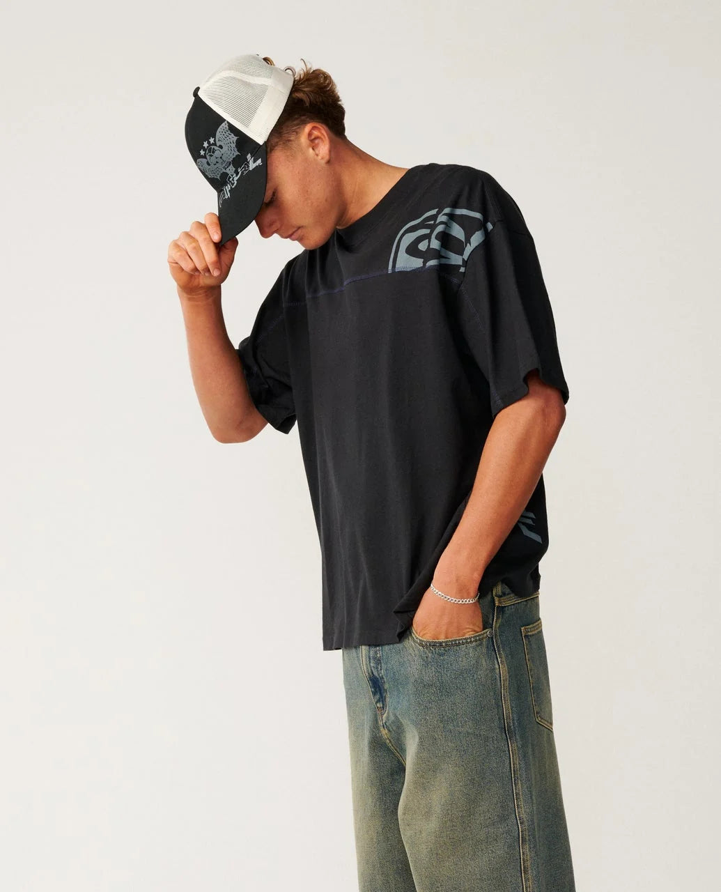 Rip Curl Men's Archive Thrashed Panel Tee - Black - Sun Diego Boardshop