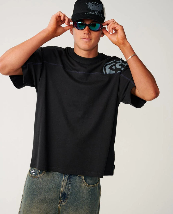 Rip Curl Men's Archive Thrashed Panel Tee - Black - Sun Diego Boardshop