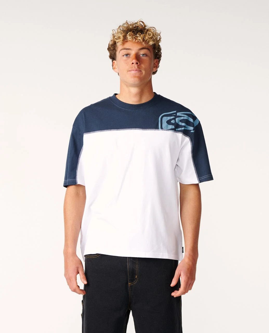 Rip Curl Men's Archive Thrashed Panel Tee - White - Sun Diego Boardshop