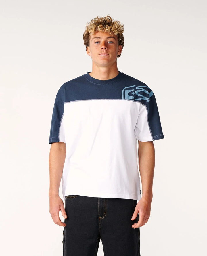 Rip Curl Men's Archive Thrashed Panel Tee - White - Sun Diego Boardshop