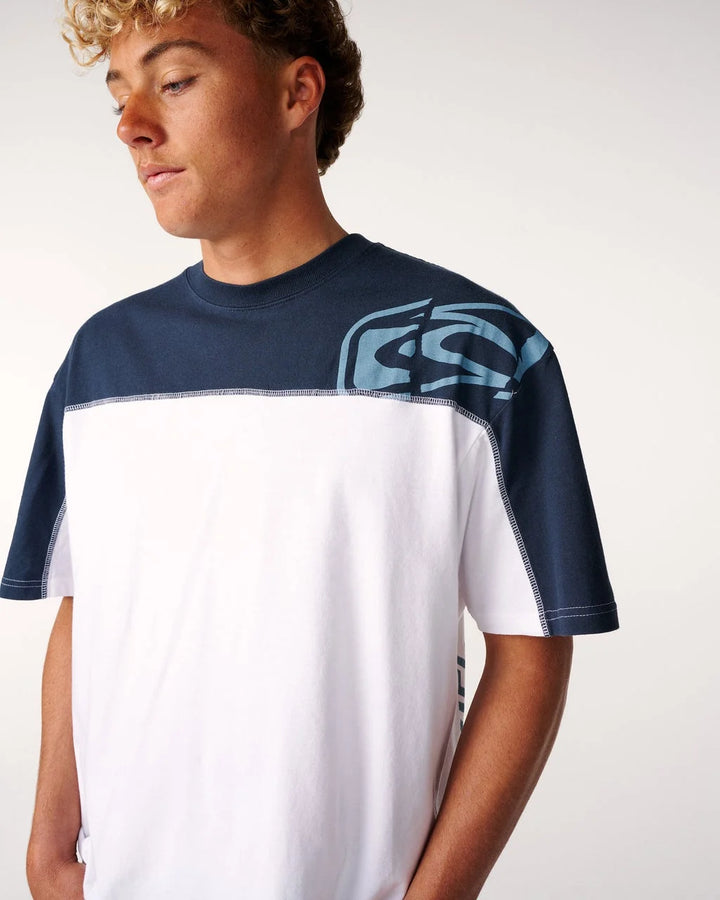Rip Curl Men's Archive Thrashed Panel Tee - White - Sun Diego Boardshop