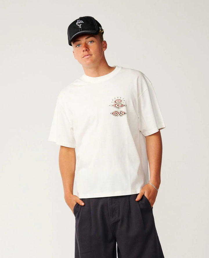 Rip Curl Men's Disorder Boneyards Tee - Bone - Sun Diego Boardshop
