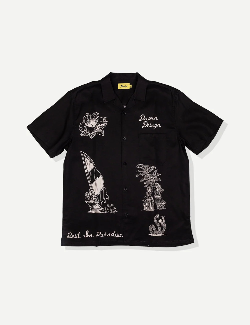 Duvin Men's Rest In Paradise Cabana Shirt - Black - Sun Diego Boardshop
