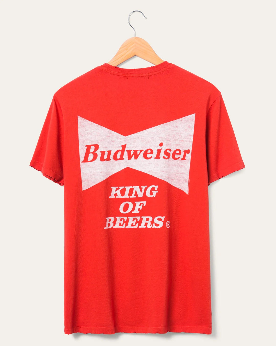 Junk Food Budweiser King of Beers Vintage Tee - WASHED RED - Sun Diego Boardshop