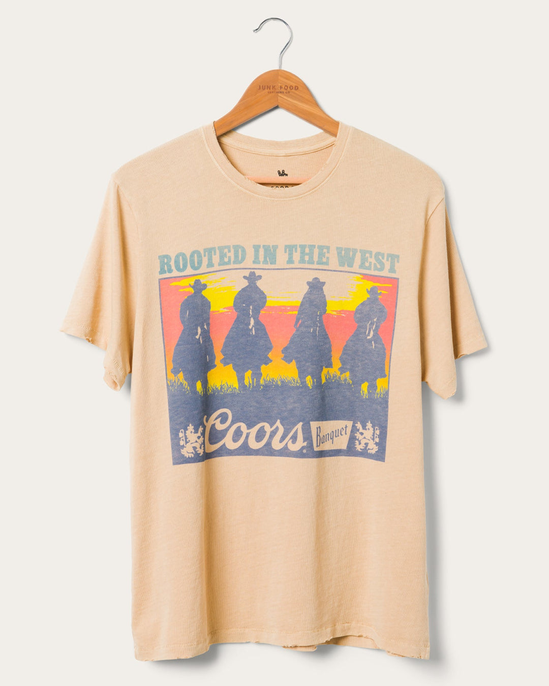 Junk Food Coors Rooted in the West Vintage Tee - CAMEL - Sun Diego Boardshop