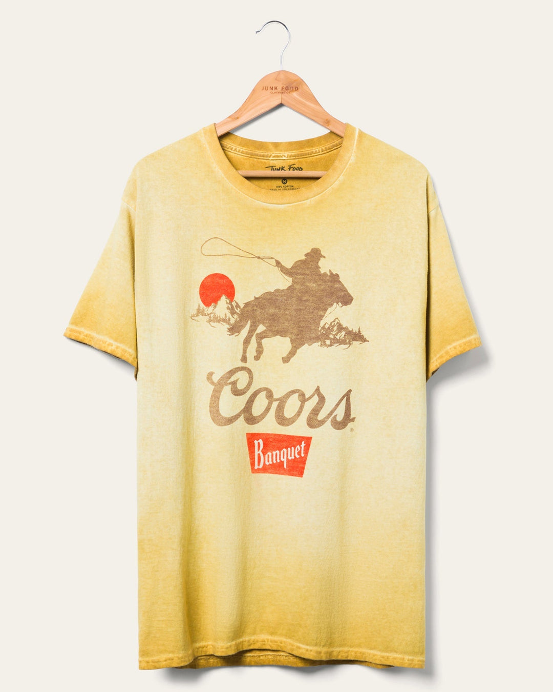 Junk Food Coors Banquet Cowboy Flea Market Tee - HONEY - Sun Diego Boardshop