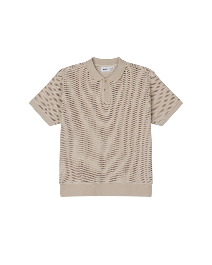 Obey Saratoga Mesh Polo - Silver Grey - Sun Diego Boardshop