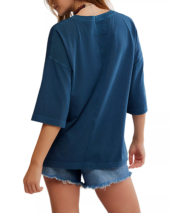 Free People We The Free Perfect Oversized Tee - Varsity Navy - Sun Diego Boardshop
