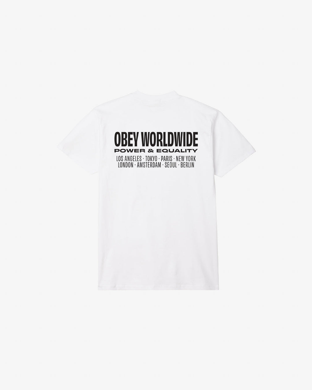 Obey WORLDWIDE POWER & EQUALITY CLASSIC T-SHIRT - WHITE - Sun Diego Boardshop