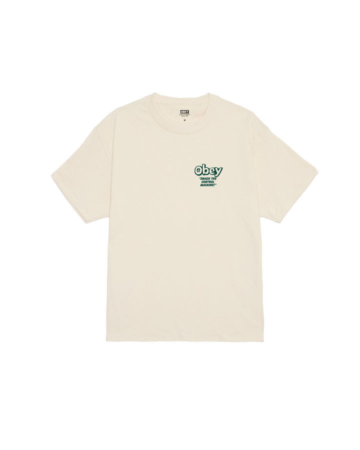 Obey Smash The Control Machine Classic T-Shirt - Cream - Sun Diego Boardshop