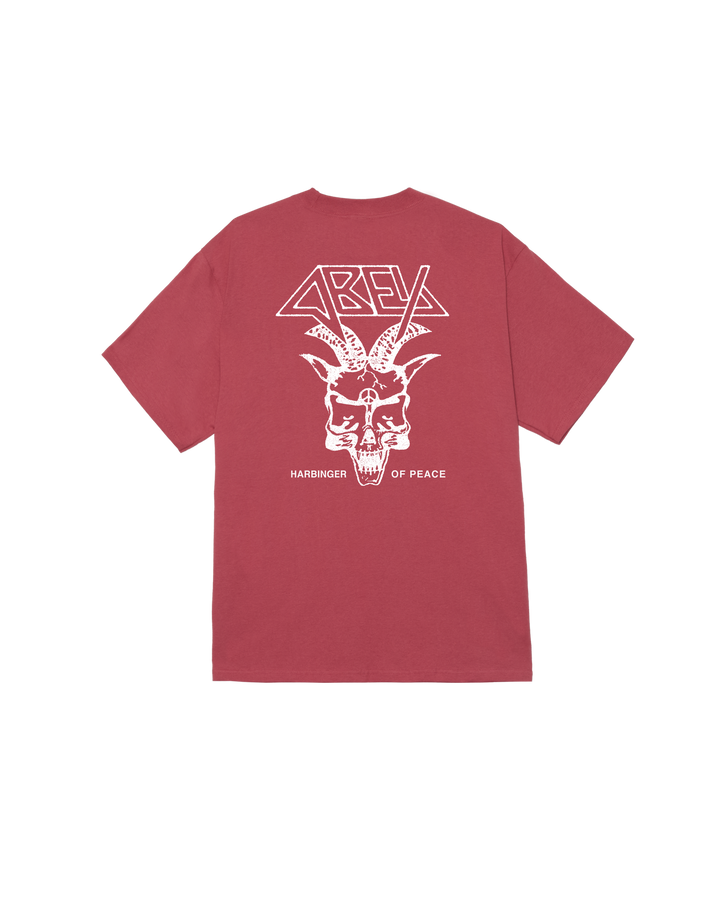Obey Harbinger Of Peace Classic T-Shirt - Mineral Red - Sun Diego Boardshop