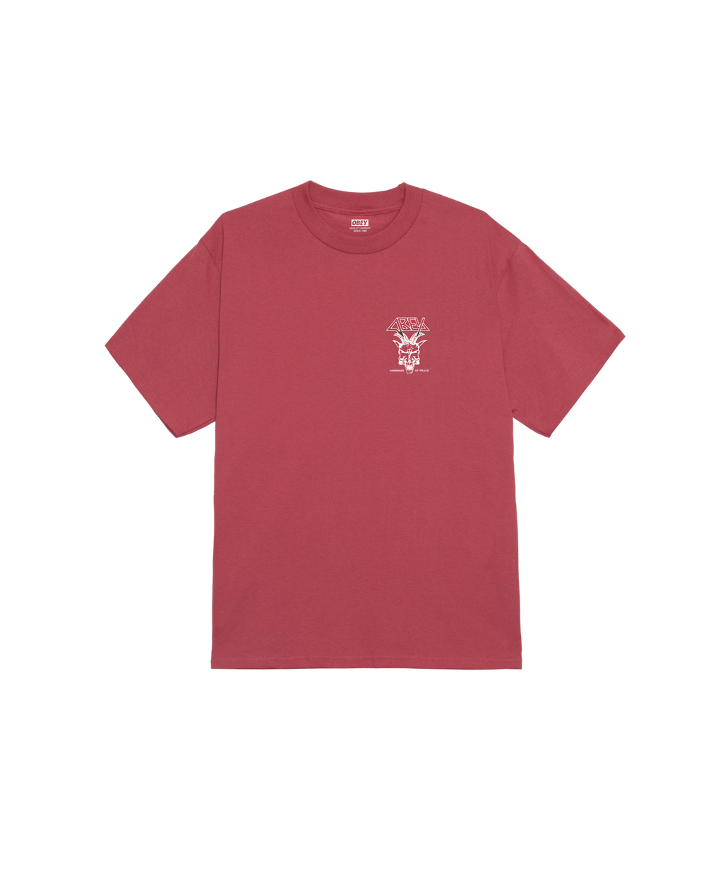 Obey Harbinger Of Peace Classic T-Shirt - Mineral Red - Sun Diego Boardshop
