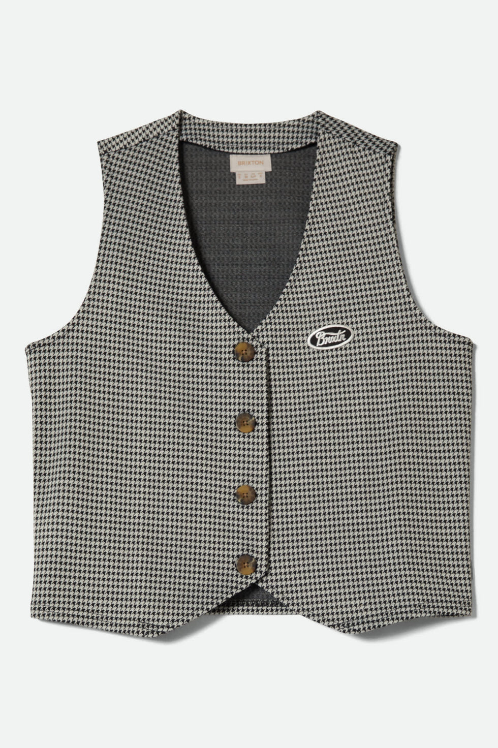 Brixton Houndstooth Leisure Vest - Winter White/Black - Sun Diego Boardshop