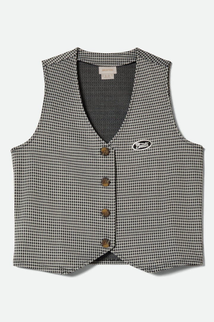 Brixton Houndstooth Leisure Vest - Winter White/Black - Sun Diego Boardshop