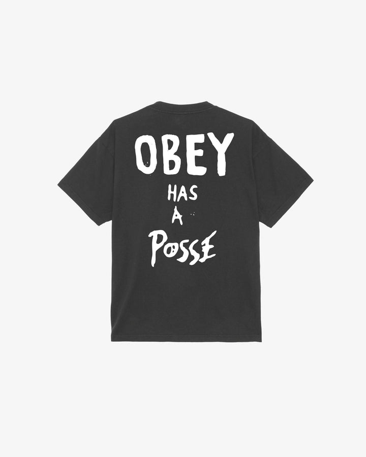 Obey OBEY HAS A POSSE HEAVYWEIGHT T-SHIRT - VINTAGE BLACK - Sun Diego Boardshop