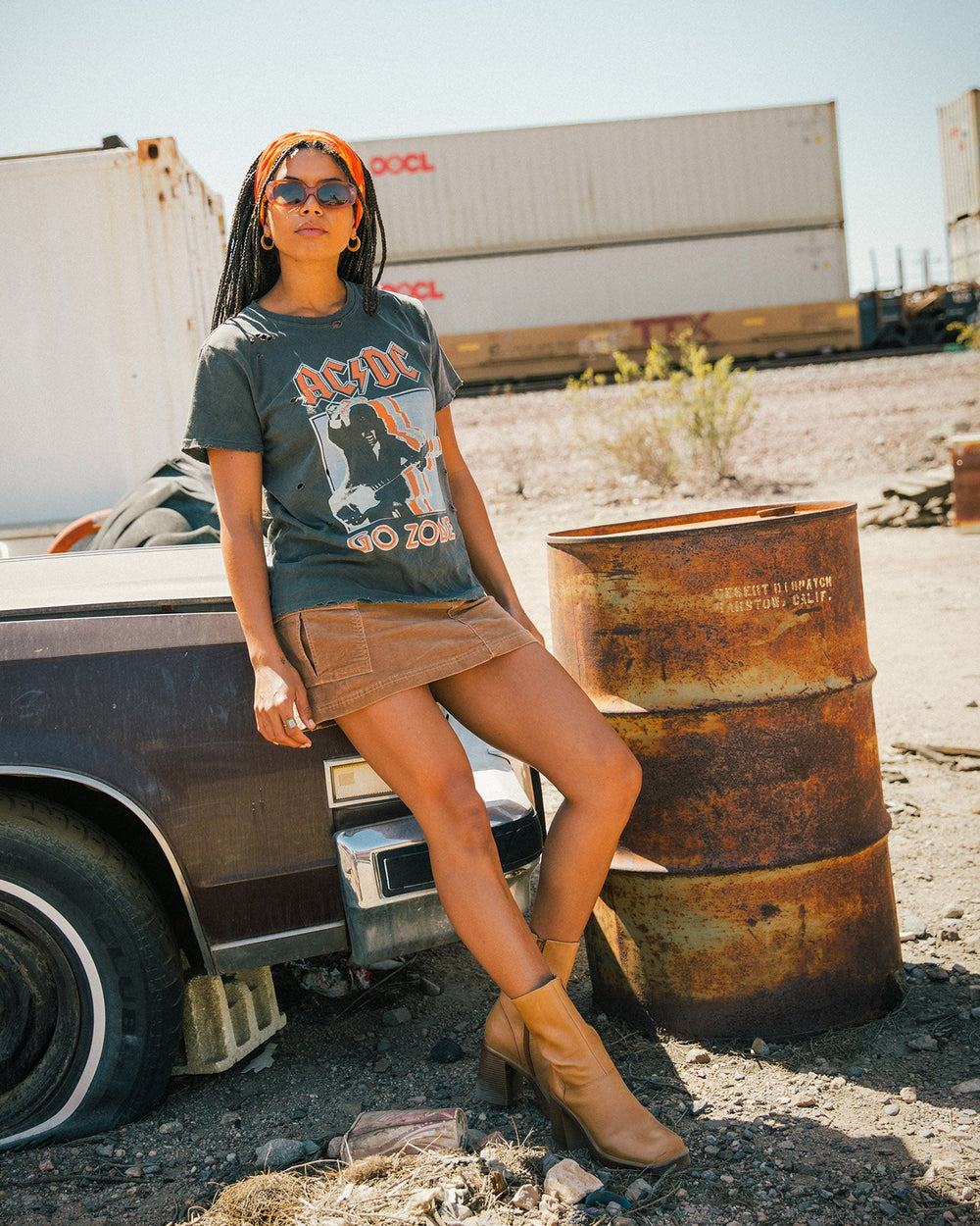 Junk Food AC/DC GO ZONE VINTAGE DESTROY TEE- VINTAGE BLACK - Sun Diego Boardshop