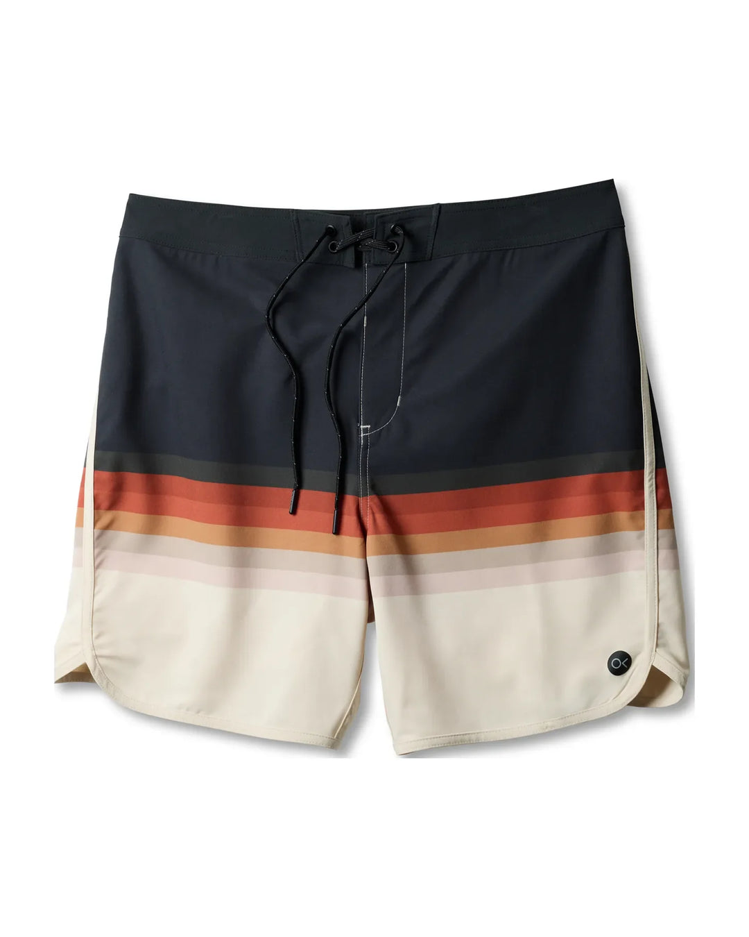 Outerknown Men's All Time Scallop Trunks - 70s Stripe Multi