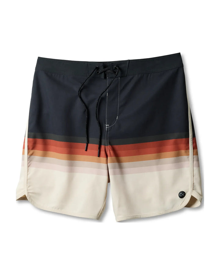 Outerknown Men's All Time Scallop Trunks - 70s Stripe Multi