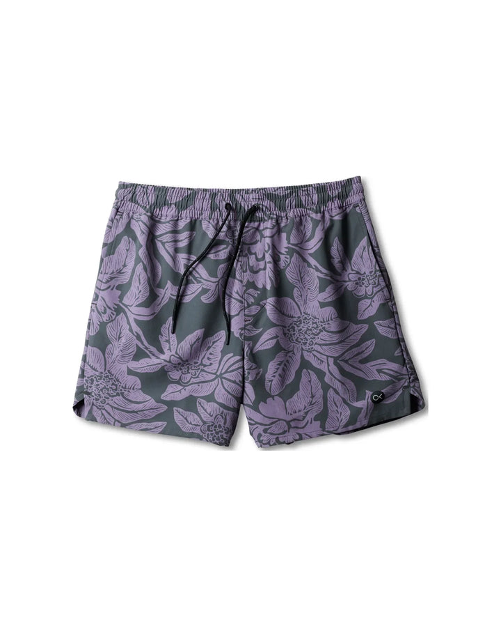 Outerknown Men's All Time Stretch Volley - Purple Aster Tropical Forest