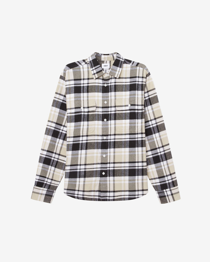 Obey HARDWORK DILLON SHIRT - SILVER GREY MULTI - Sun Diego Boardshop