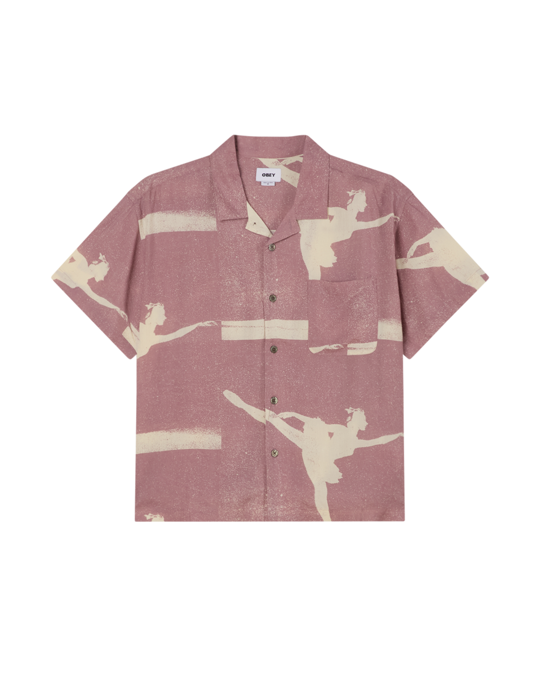 Obey Jacques Short Sleeve Shirt - Mauve Multi - Sun Diego Boardshop