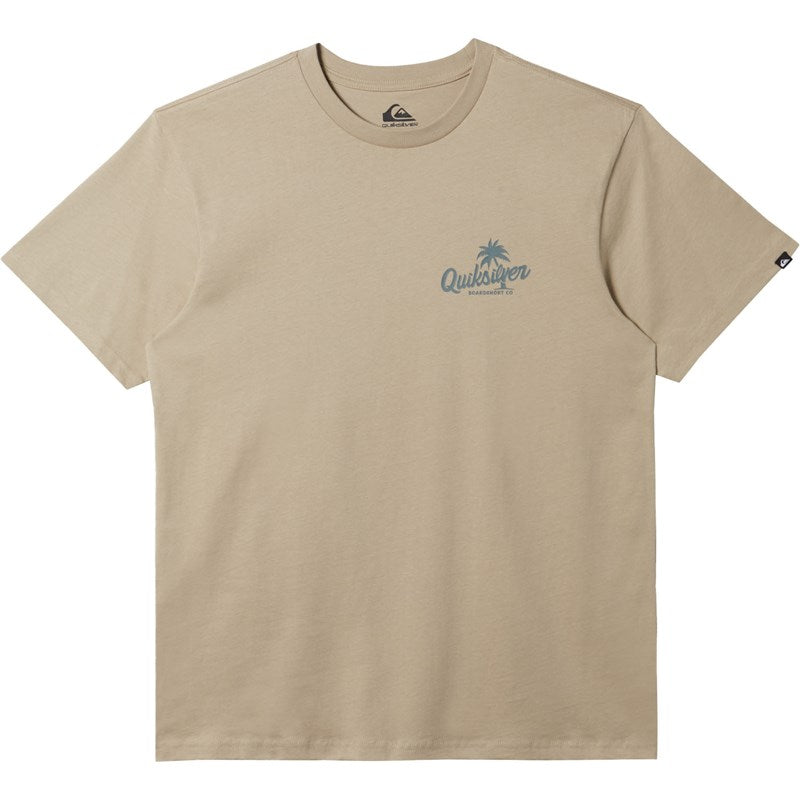 Quiksilver Mens Palm Script T-Shirt - PLAZA TAUPE - Sun Diego Boardshop