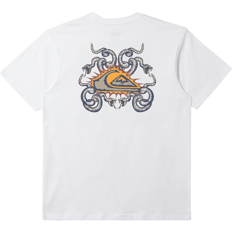 Quiksilver Mens Snake Crest Mor T-Shirt - WHITE - Sun Diego Boardshop