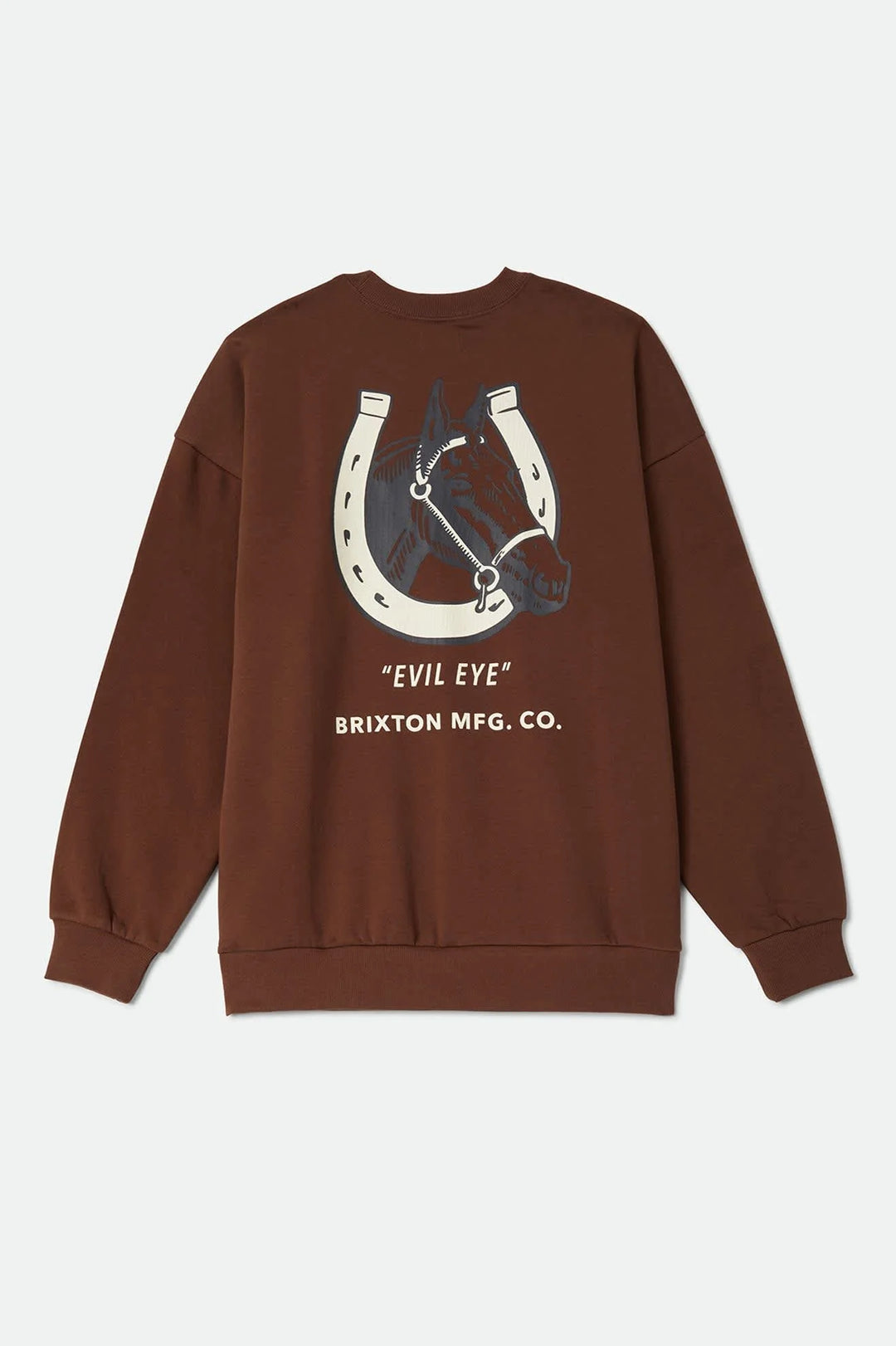 Brixton Women's Evil Eye Horseshoe Oversized Crew - Pinecone Brown - Sun Diego Boardshop