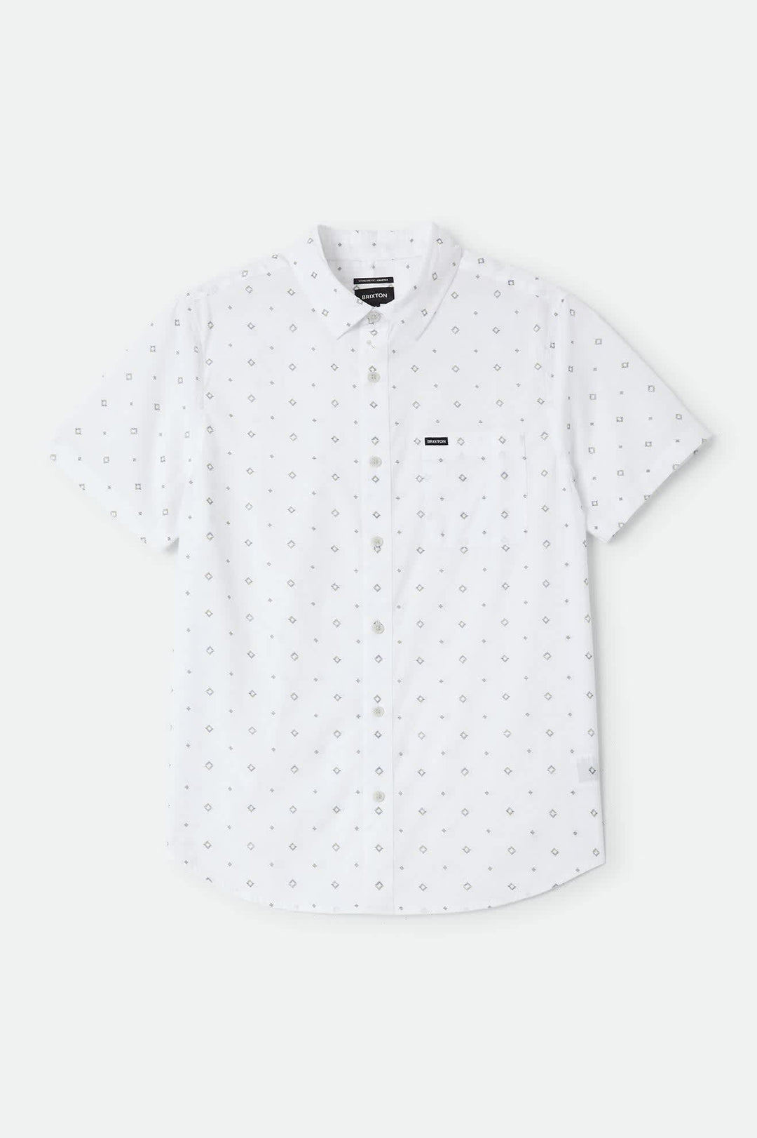 Brixton Men's Charter Print Shirt - White/Geo - Sun Diego Boardshop