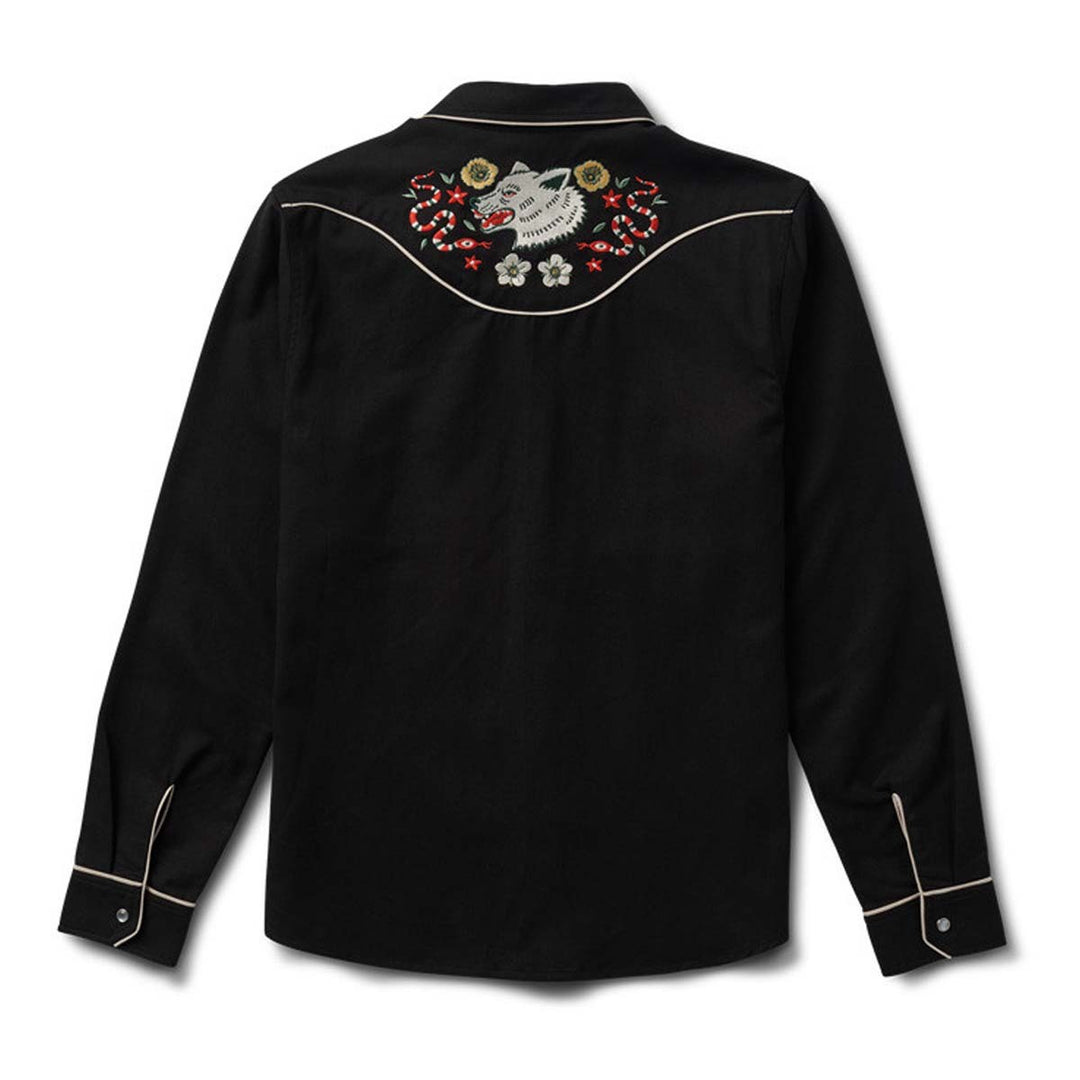 ROARK The Lone Wolf Long Sleeve Button Up Shirt - BLACK - Sun Diego Boardshop