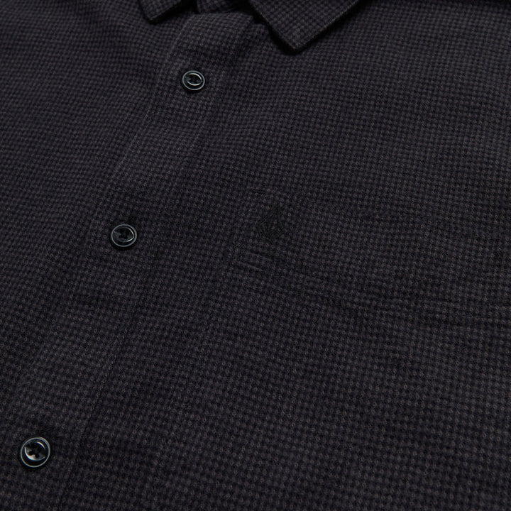 Volcom Date Knight Long Sleeve Shirt - Black Combo - Sun Diego Boardshop