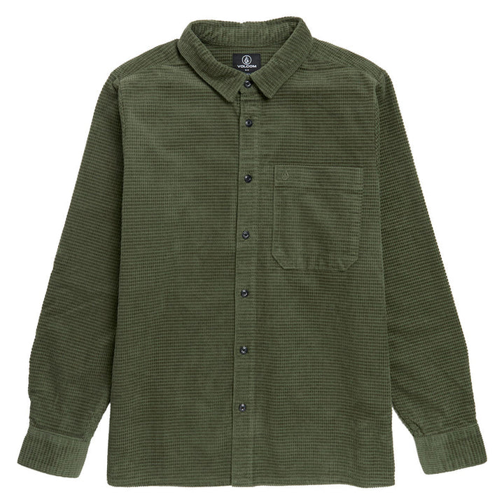 Volcom Fostered Chest Pocket Long Sleeve - Dark Olive - Sun Diego Boardshop