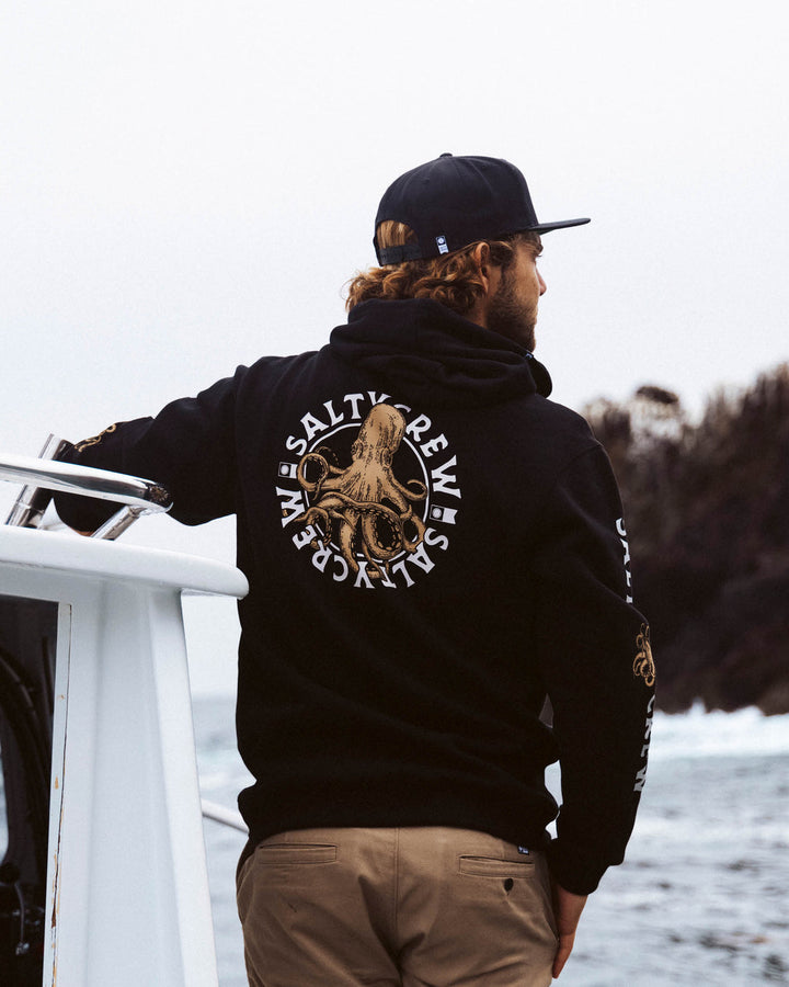 Salty Crew Tentacles Fleece Hoodie - BLACK - Sun Diego Boardshop