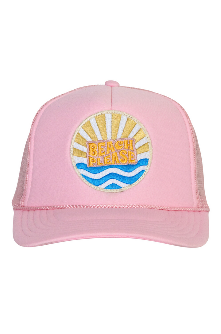 That Friday Feeling Beach Please Trucker Hat in Pink - PINK - Sun Diego Boardshop