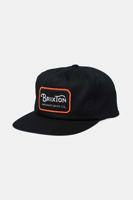 Brixton Grade Snapback - BLACK/ORANGE/WHITE - Sun Diego Boardshop