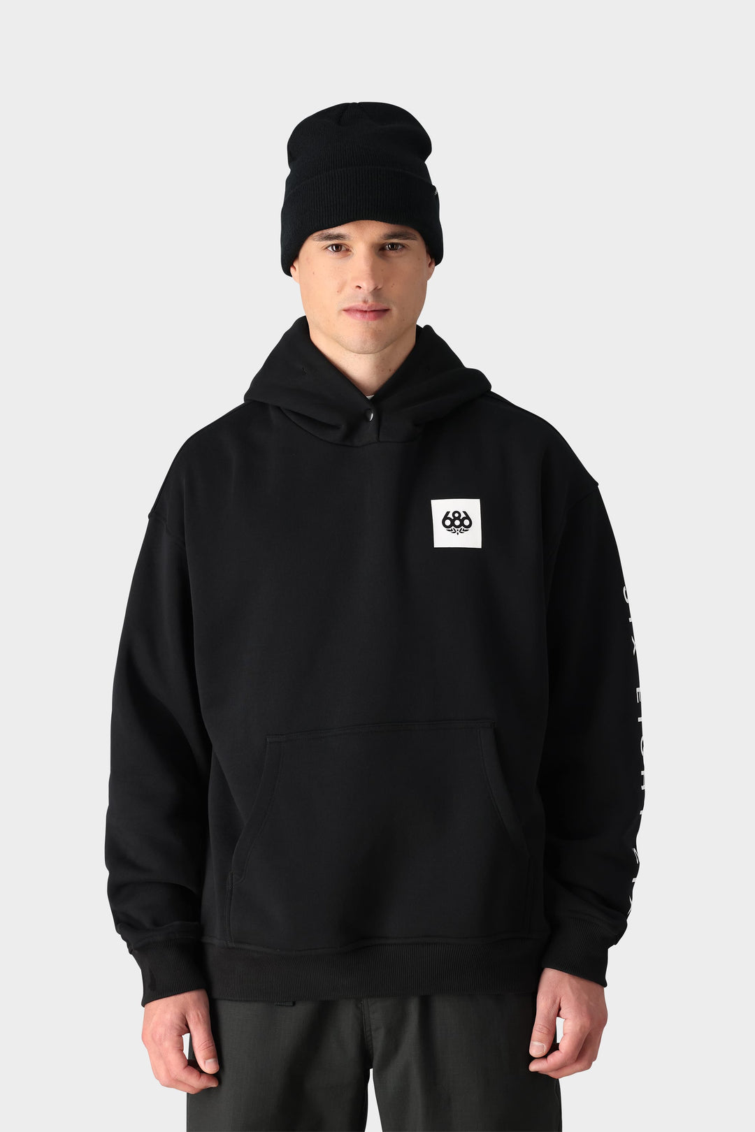 686 Enterprises Icon Premium Heavyweight Pullover Hoody - BLACK - Sun Diego Boardshop