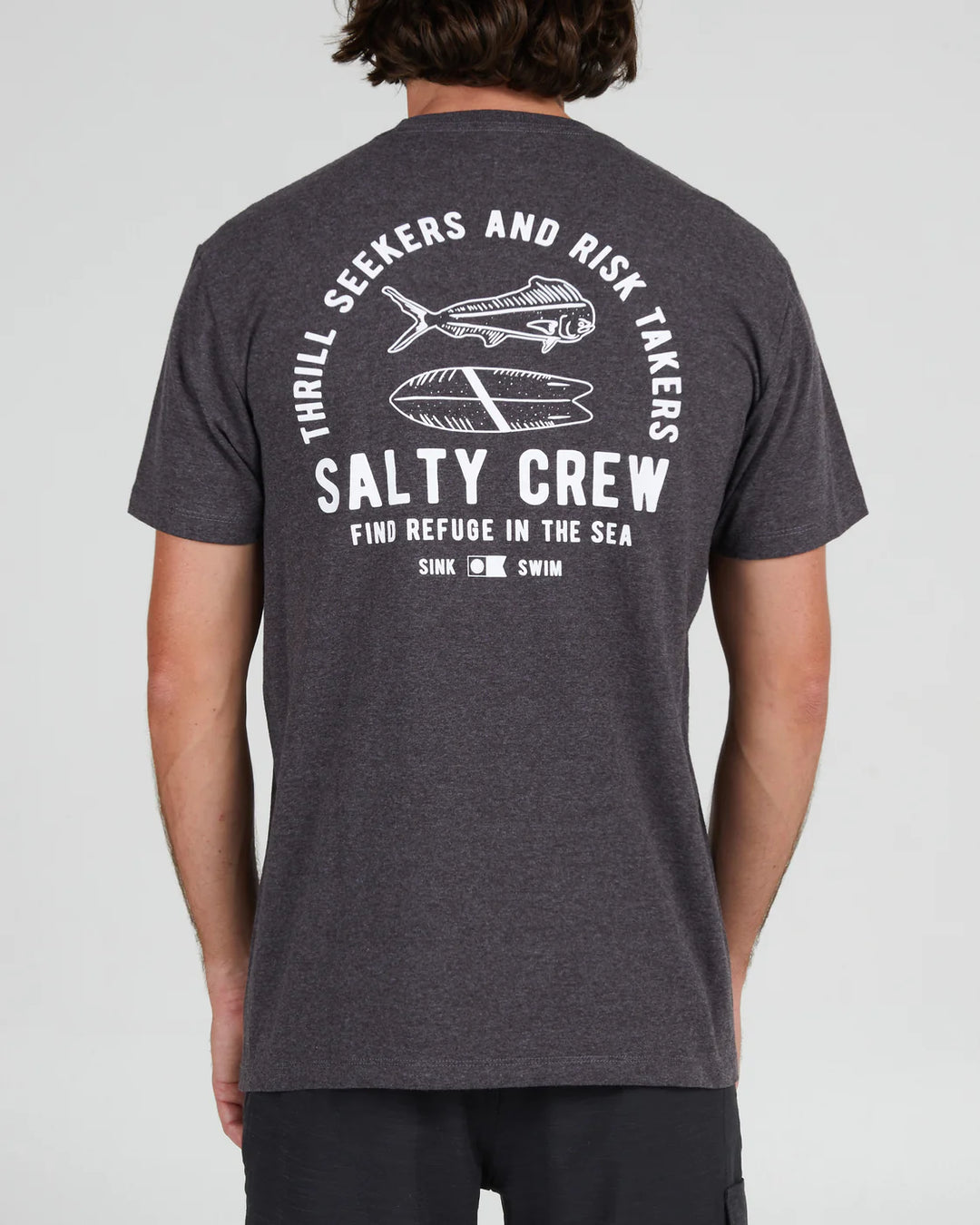 Salty Crew Lateral Line Short Sleeve Standard Tee - Charcoalheather - Sun Diego Boardshop