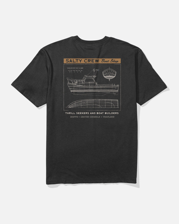 Salty Crew Boat Shop Classic Tee - Black - Sun Diego Boardshop