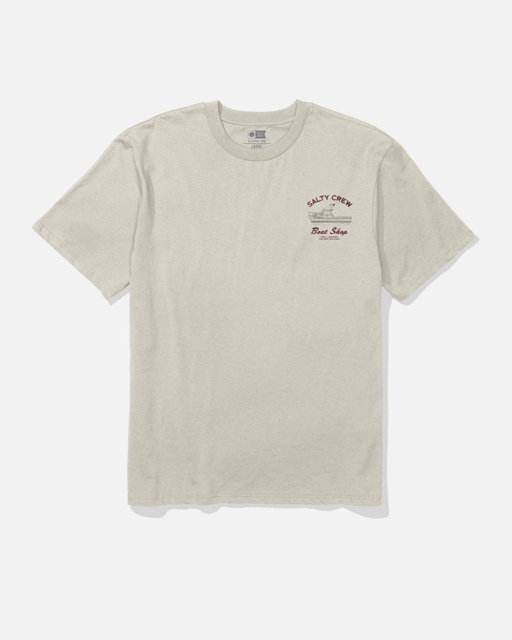 Salty Crew Boat Shop Classic Tee - Bone - Sun Diego Boardshop