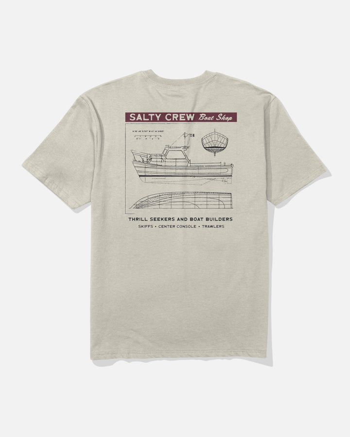 Salty Crew Boat Shop Classic Tee - Bone - Sun Diego Boardshop