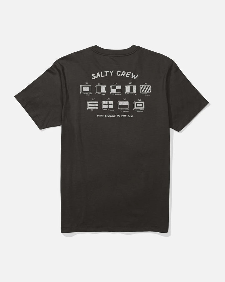 Salty Crew Call Sign Tee - Black - Sun Diego Boardshop