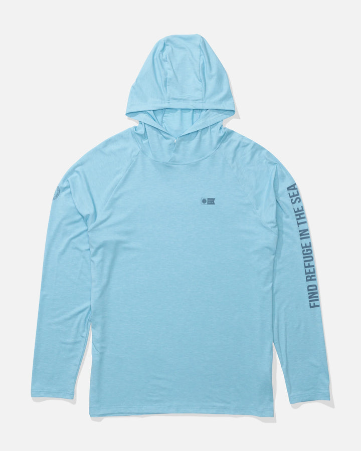 Salty Crew Men's Mariner Lite UV Hood - Air Blue