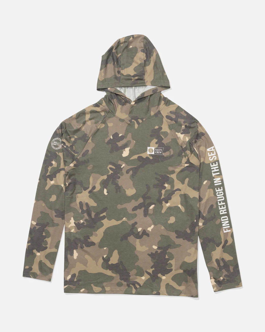 Salty Crew Mariner Lite UV Hoodie - Green Camo - Sun Diego Boardshop