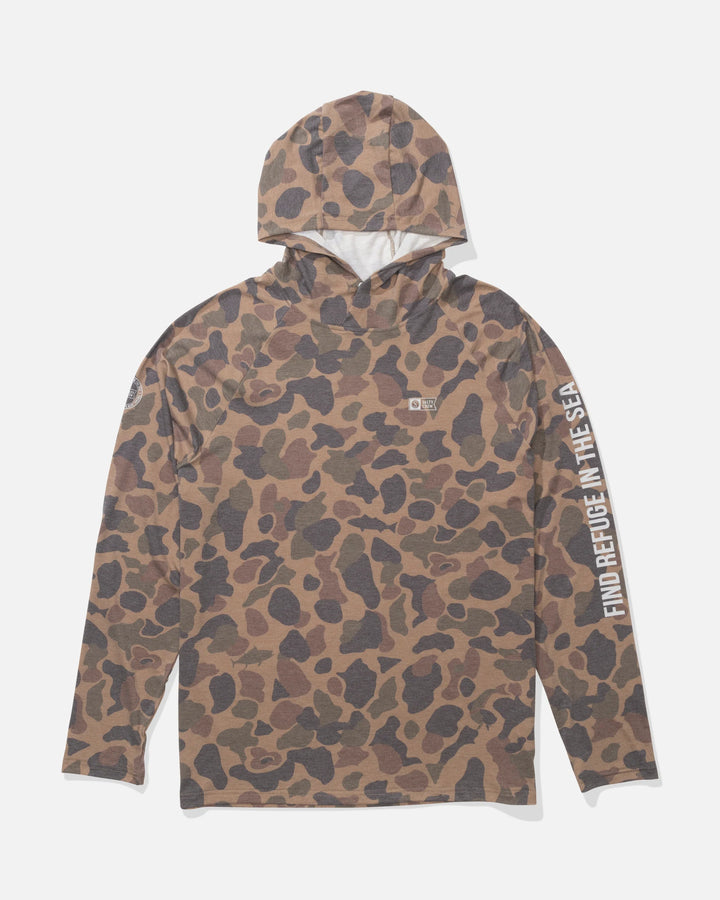 Salty Crew Men's Mariner Lite UV Hood - Tan Camo
