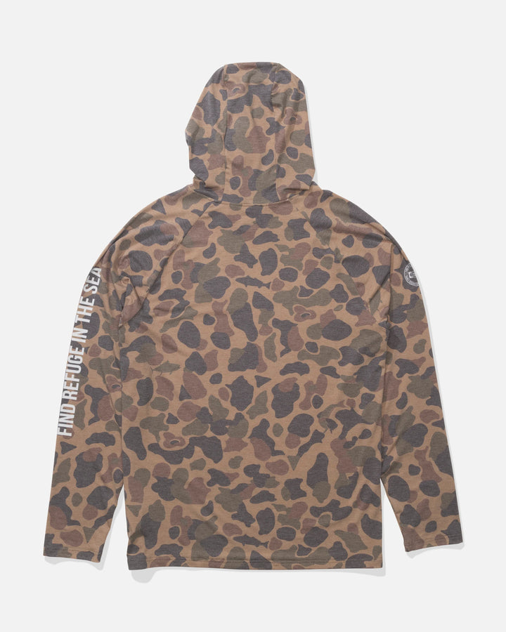 Salty Crew Men's Mariner Lite UV Hood - Tan Camo