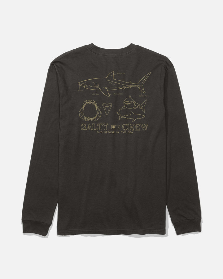 Salty Crew Men's Great White Long Sleeve Tee - Black